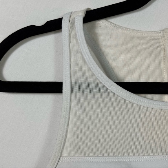 Zyia White Compression Sports Bra with Mesh Panel Womens Size S - Picture 6 of 7